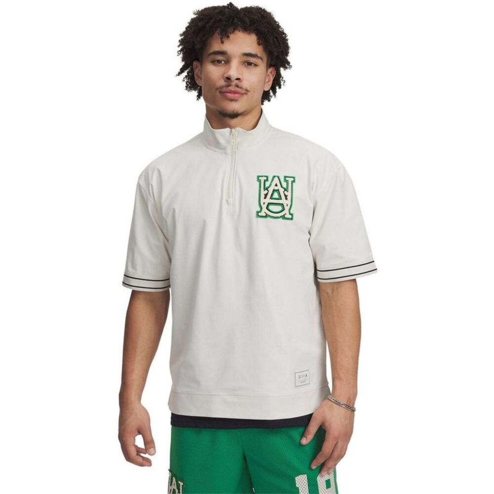 Under Armour Mens Courtside Embroidered Logo Shirt / Brown